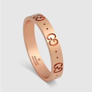 Gucci Rose Gold Logo Ring
